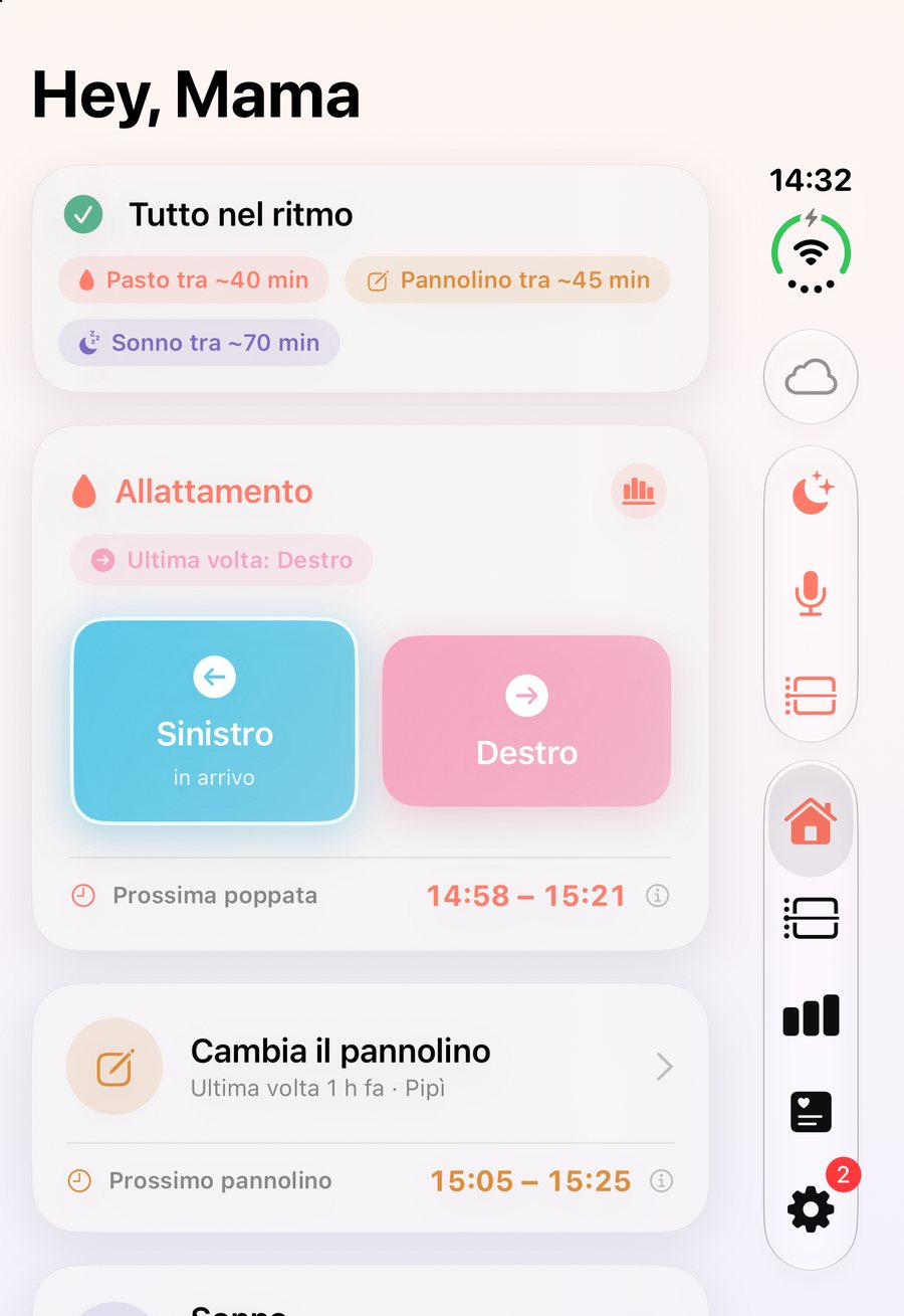 Display esterno dell’iPhone Duo chiuso con la schermata iniziale di HeyFini