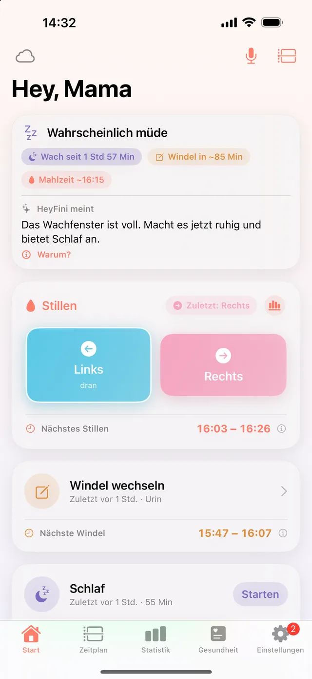 HeyFini auf Mamas iPhone: „Hey, Mama“