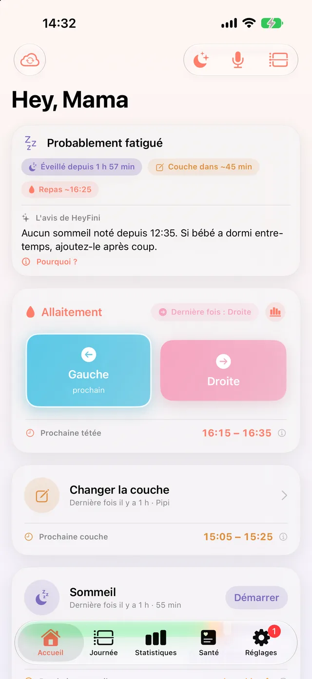 HeyFini sur l’iPhone de maman : « Hey, Maman »