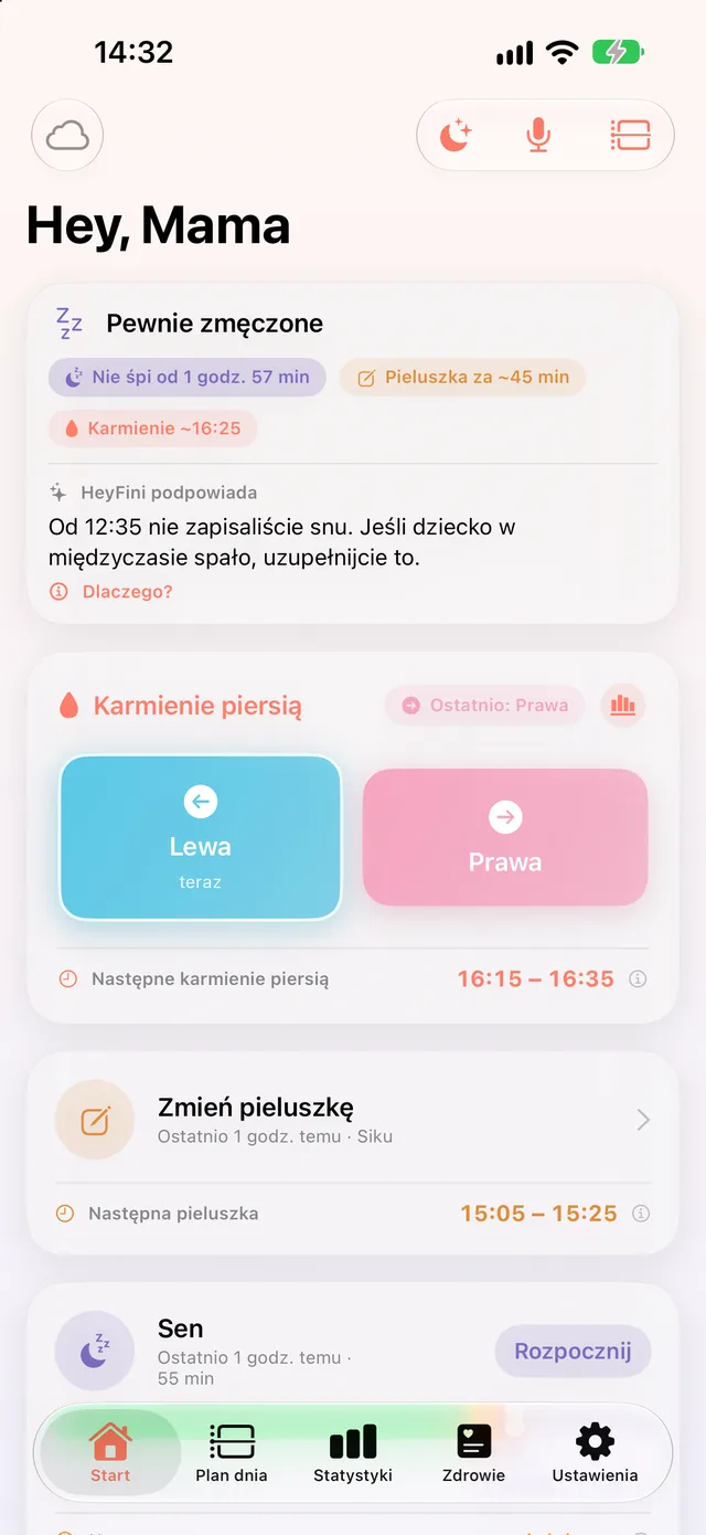 HeyFini na iPhonie mamy