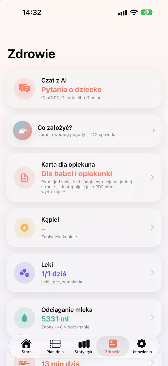 Krzywa wzrostu w HeyFini: waga na siatkach centylowych WHO, 47. centyl w normie